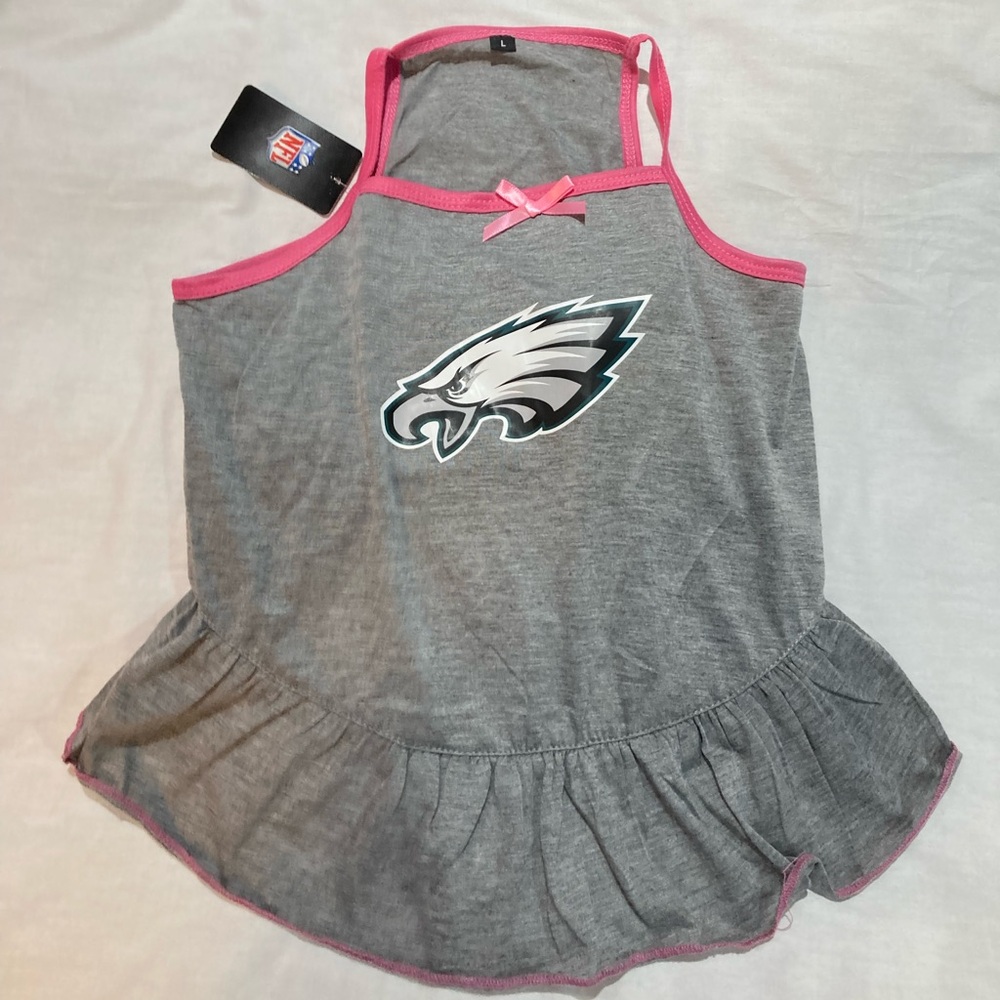 Philadelphia Eagles Dog Dress, size large, NWT! NFL Licensed!